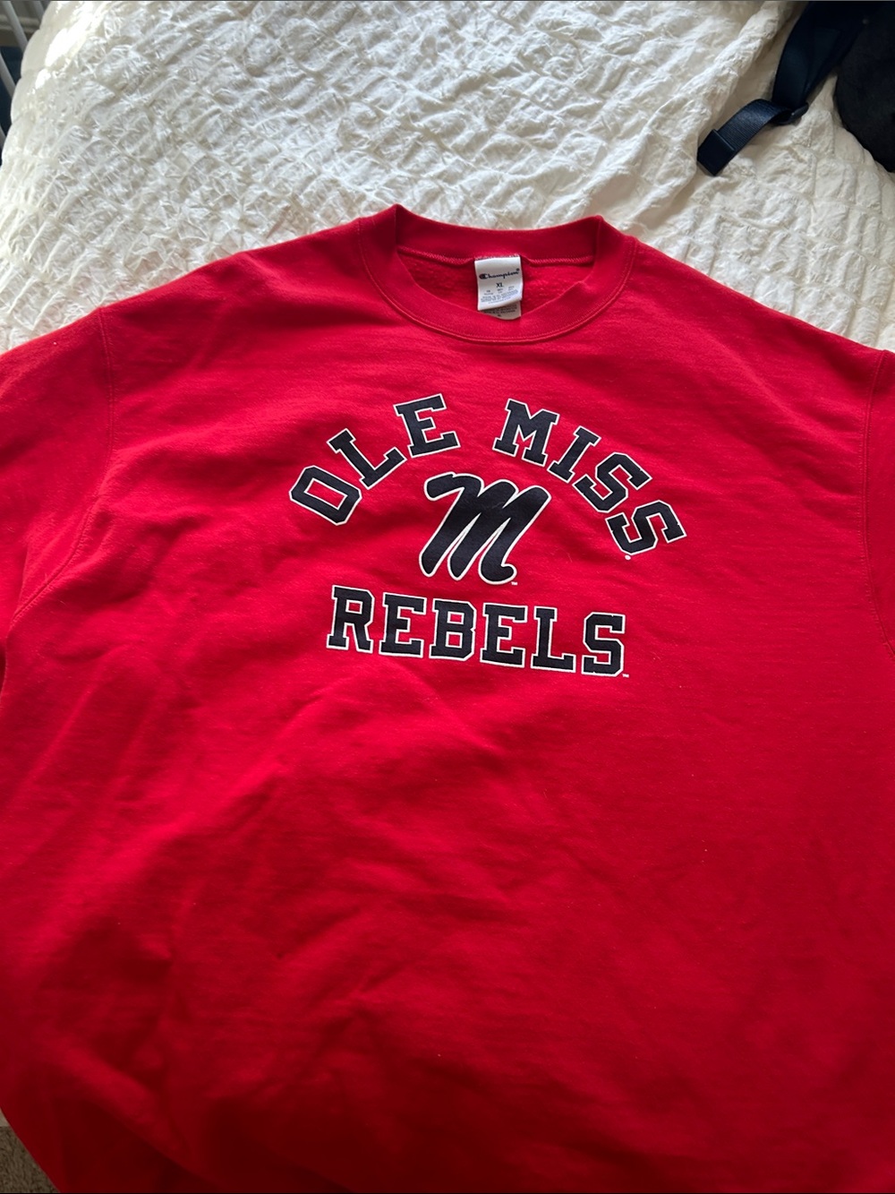 Champion Red Ole Miss Rebels Pullover Sweatshirt